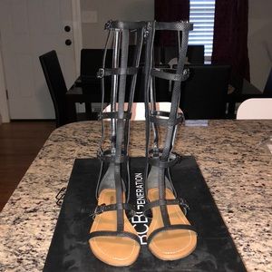 Black Gladiator Sandals